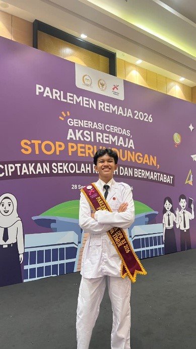 Membanggakan! Thariqh Ramadhani, Siswa SMA Wachid Hasyim-2,Taman Terpilih sebagai Anggota Parlemen Remaja DPR RI 2026